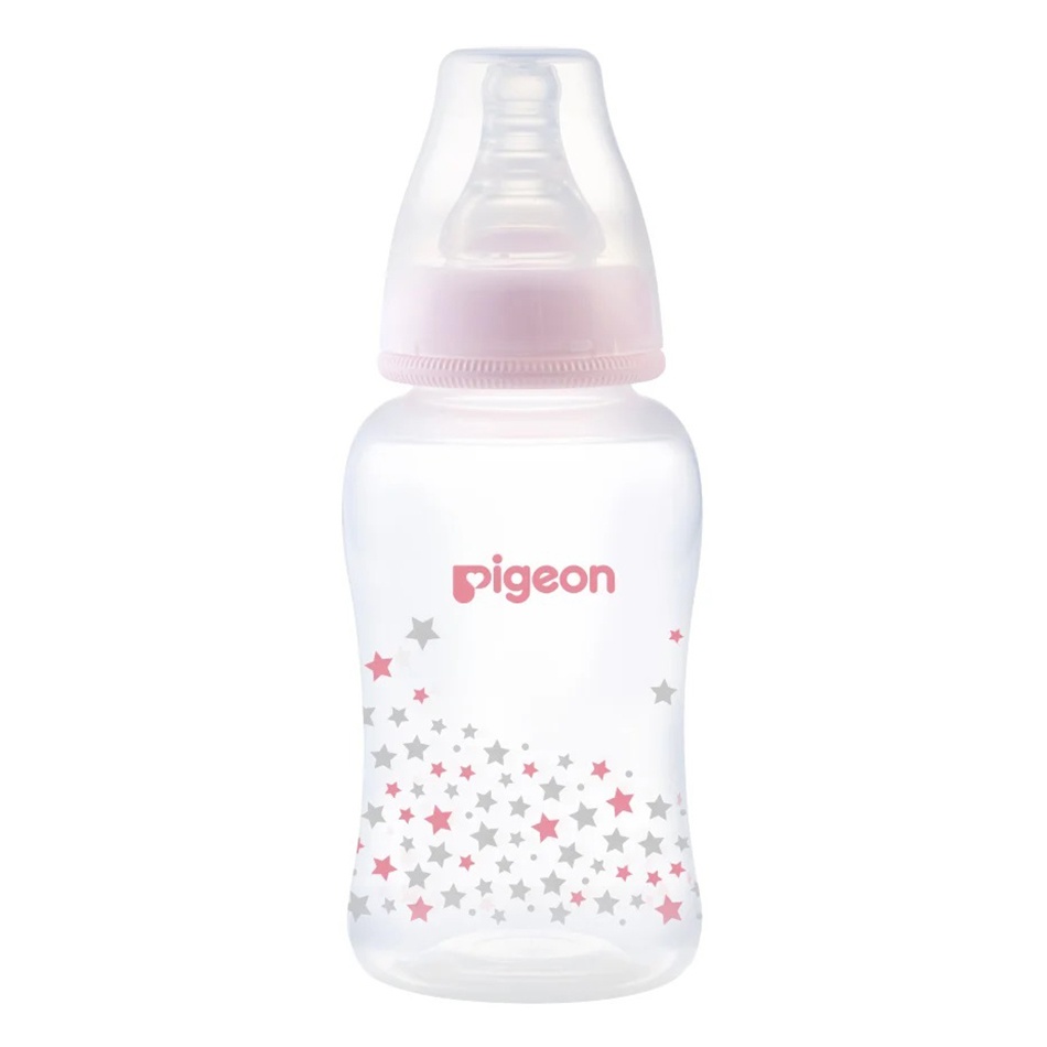 Bình sữa Pigeon PP Streamline họa tiết ngôi sao 150ml (Hồng) hình 1