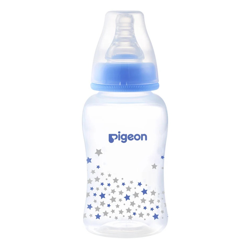 Bình sữa Pigeon PP Streamline 150ml họa tiết ngôi sao (Xanh) hình 1