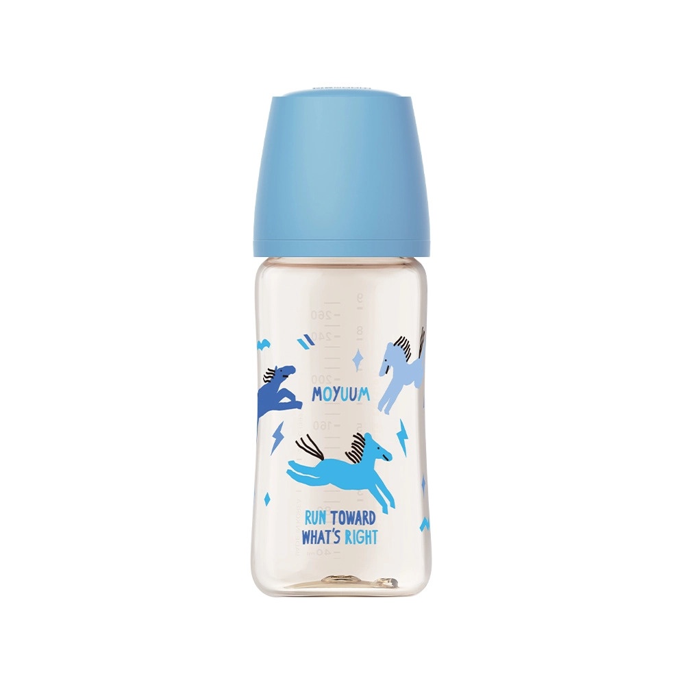 Bình sữa Moyuum PPSU Premium thế hệ thứ 3 Blue Horse 270ml hình 1