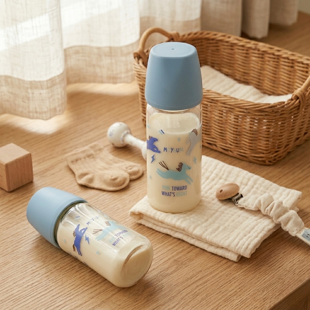 Bình sữa Moyuum PPSU Premium thế hệ thứ 3 Blue Horse 270ml hình 8