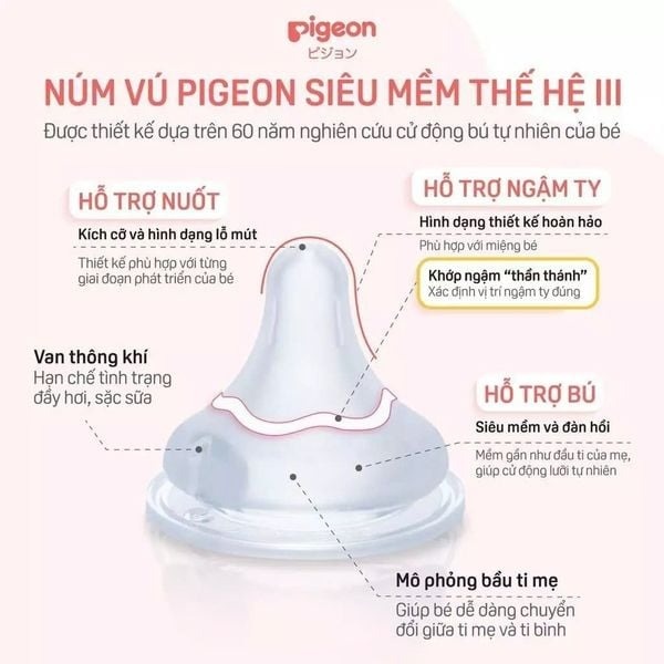 Bình sữa T-Ester Pigeon họa tiết Núi/Voi 240ml