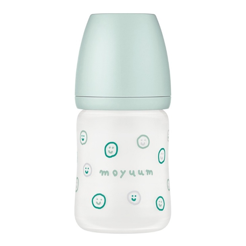 Bình sữa Moyuum thủy tinh bọc silicone Happy more 150ml