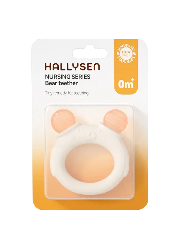 Gặm nướu Silicon hình gấu Hallysen cho bé 0+ (Màu ngẫu nhiên) hình 2