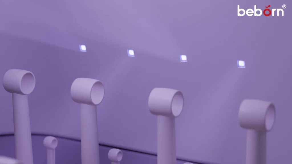 Máy úp bình, tiệt trùng UVC, sấy khô Beborn