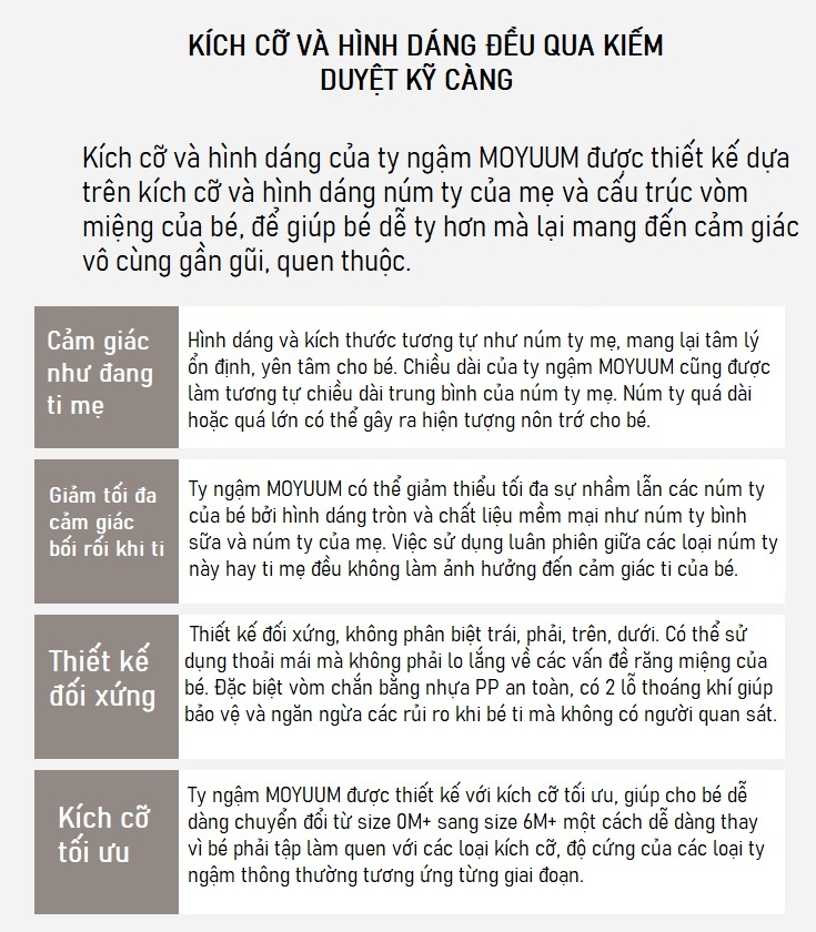Ti ngậm silicone Moyuum kèm hộp Stage 1 (Vàng) cho bé 1-3M hình 2