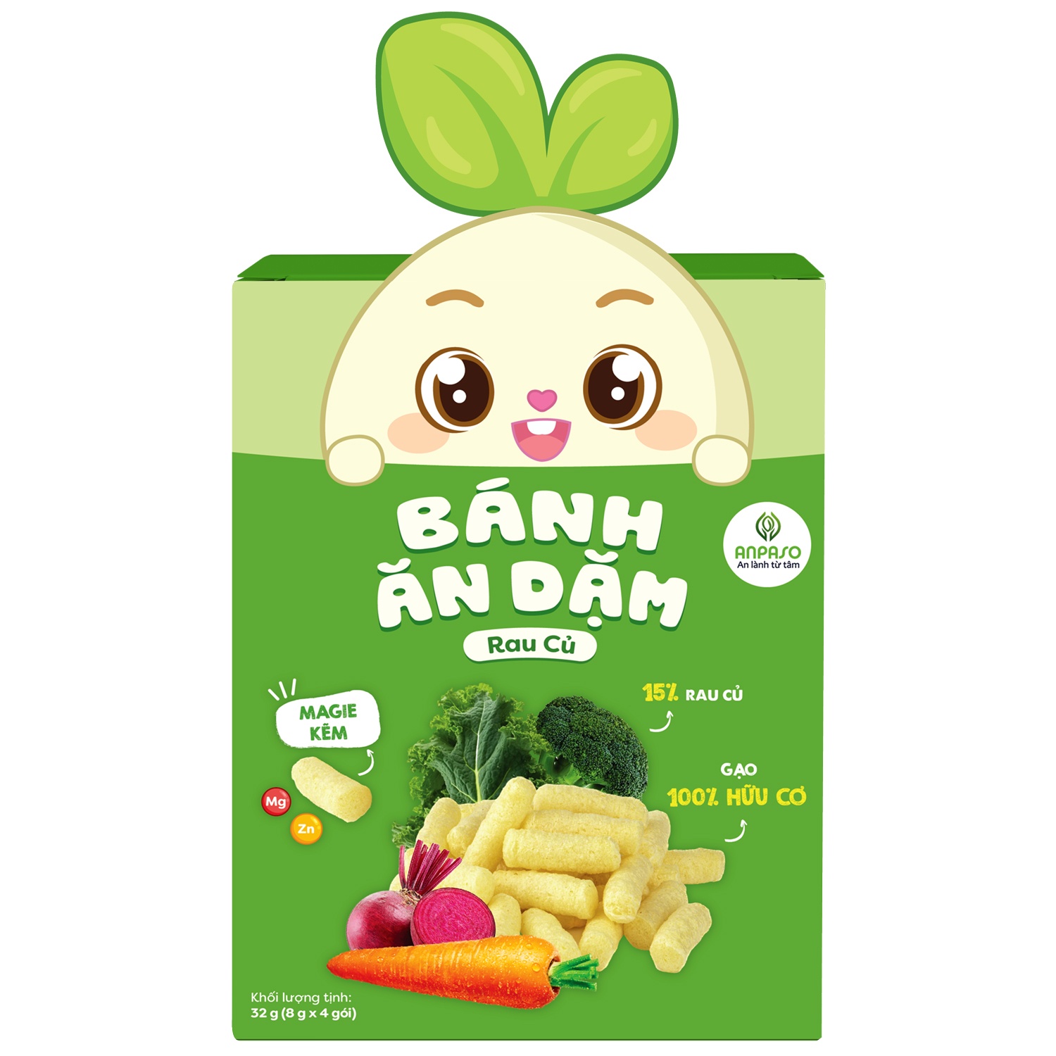 Bánh ăn dặm cho bé Anpaso vị rau củ 