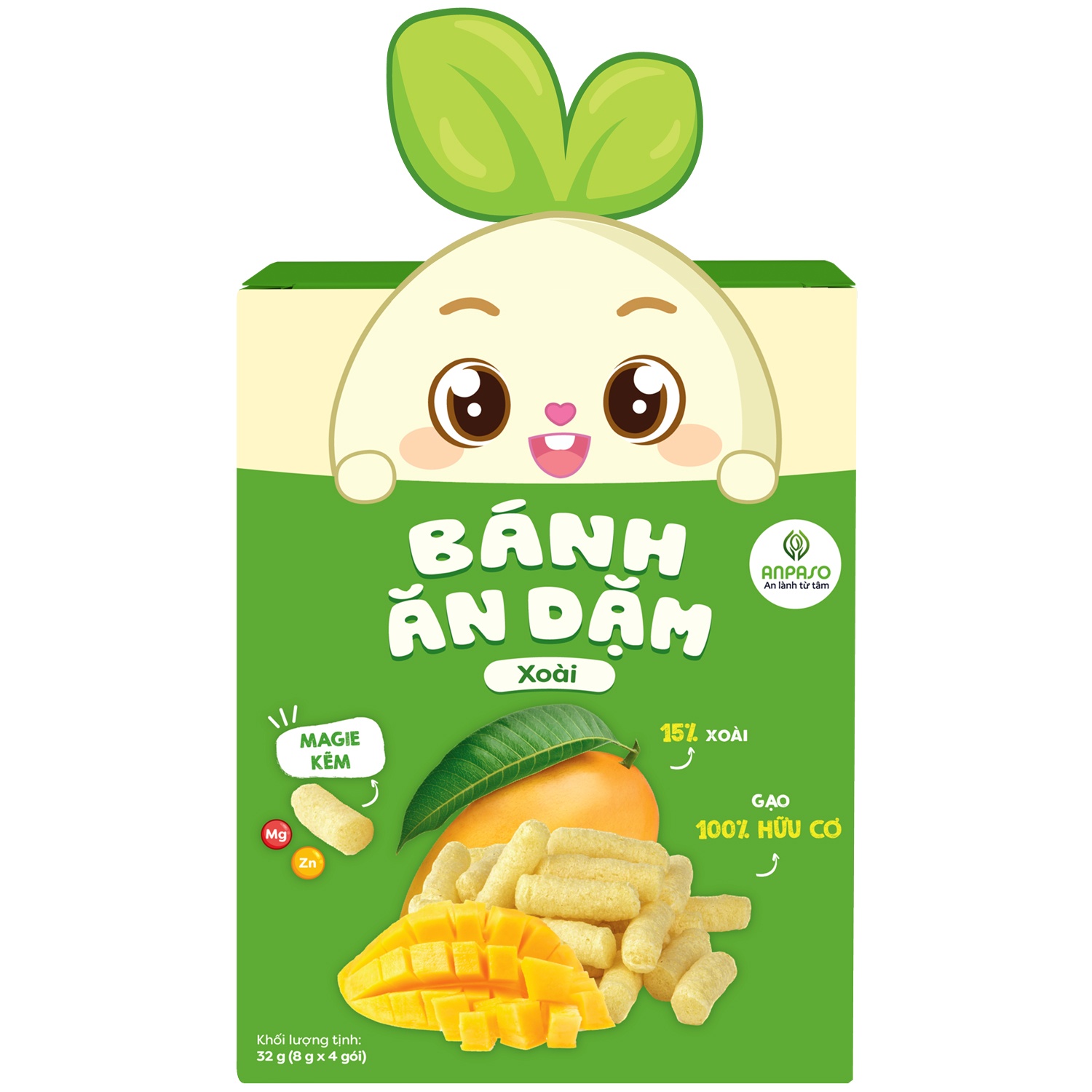 Bánh ăn dặm Anpaso vị xoài cho bé từ 6 tháng trở lên