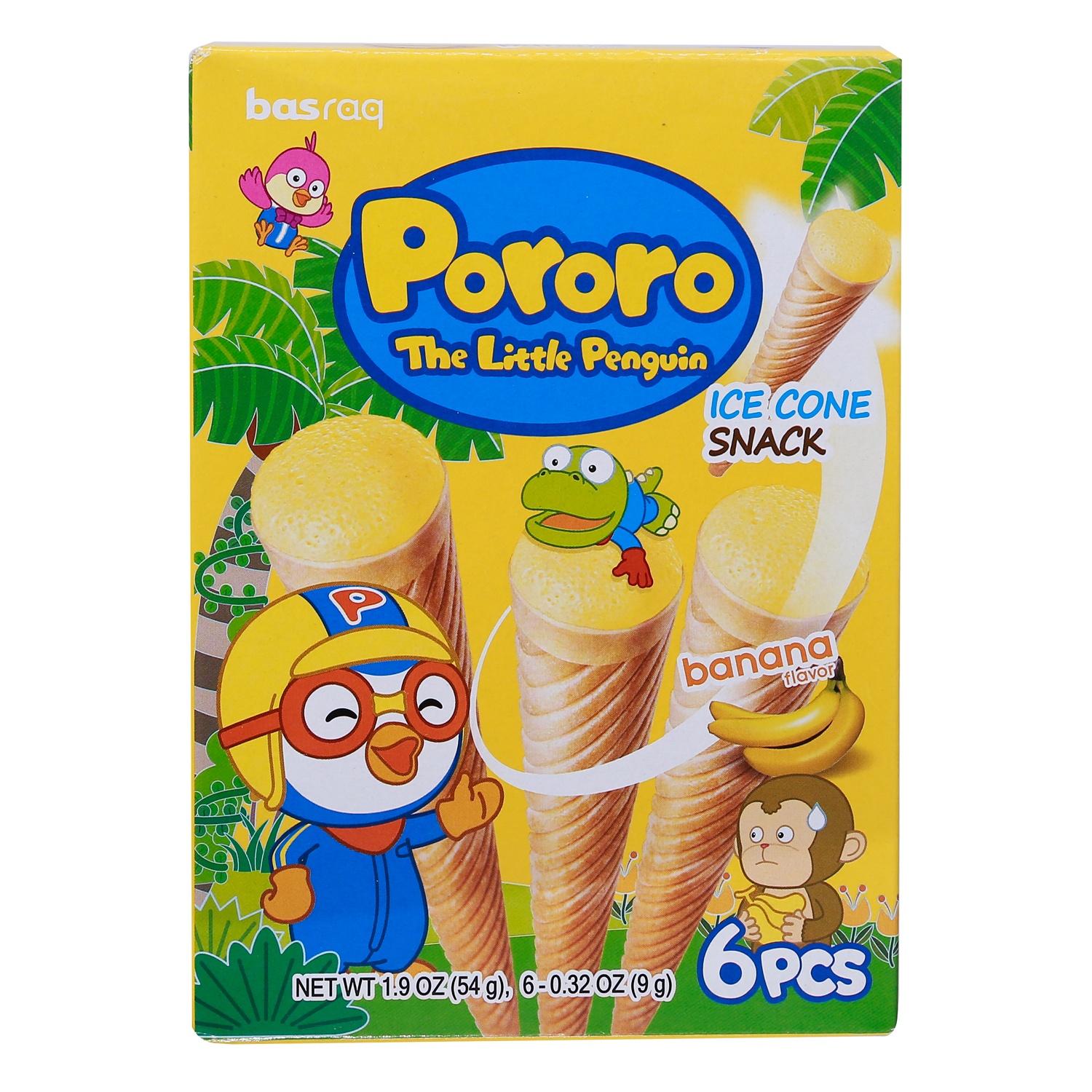 Bánh kem ốc quế Pororo vị chuối 54g hình 1