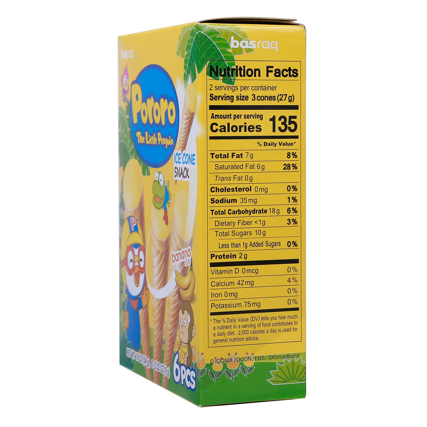 Bánh kem ốc quế Pororo vị chuối 54g hình 2