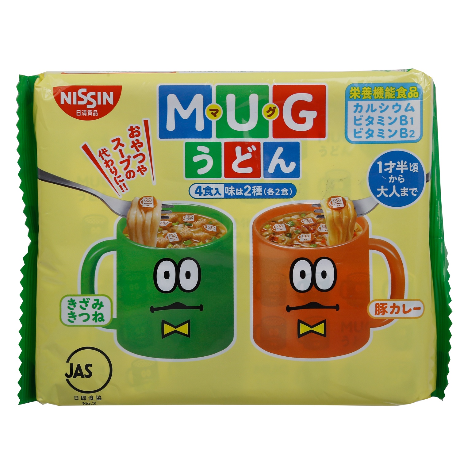 Mì Mug Nissin‎ Nhật Bản ăn dặm (Trắng) cho bé trên 1 tuổi hình 1