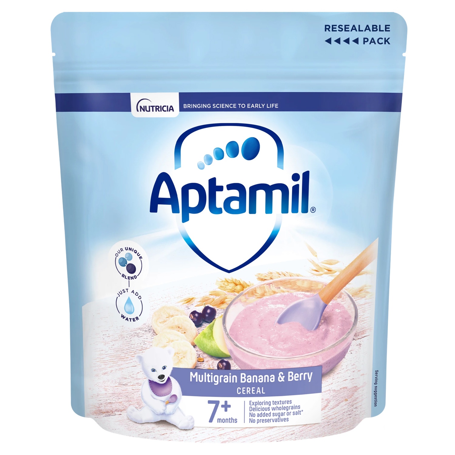 Bột ăn dặm Aptamil ngũ cốc, chuối, quả mọng 200g (7M+) hình 1