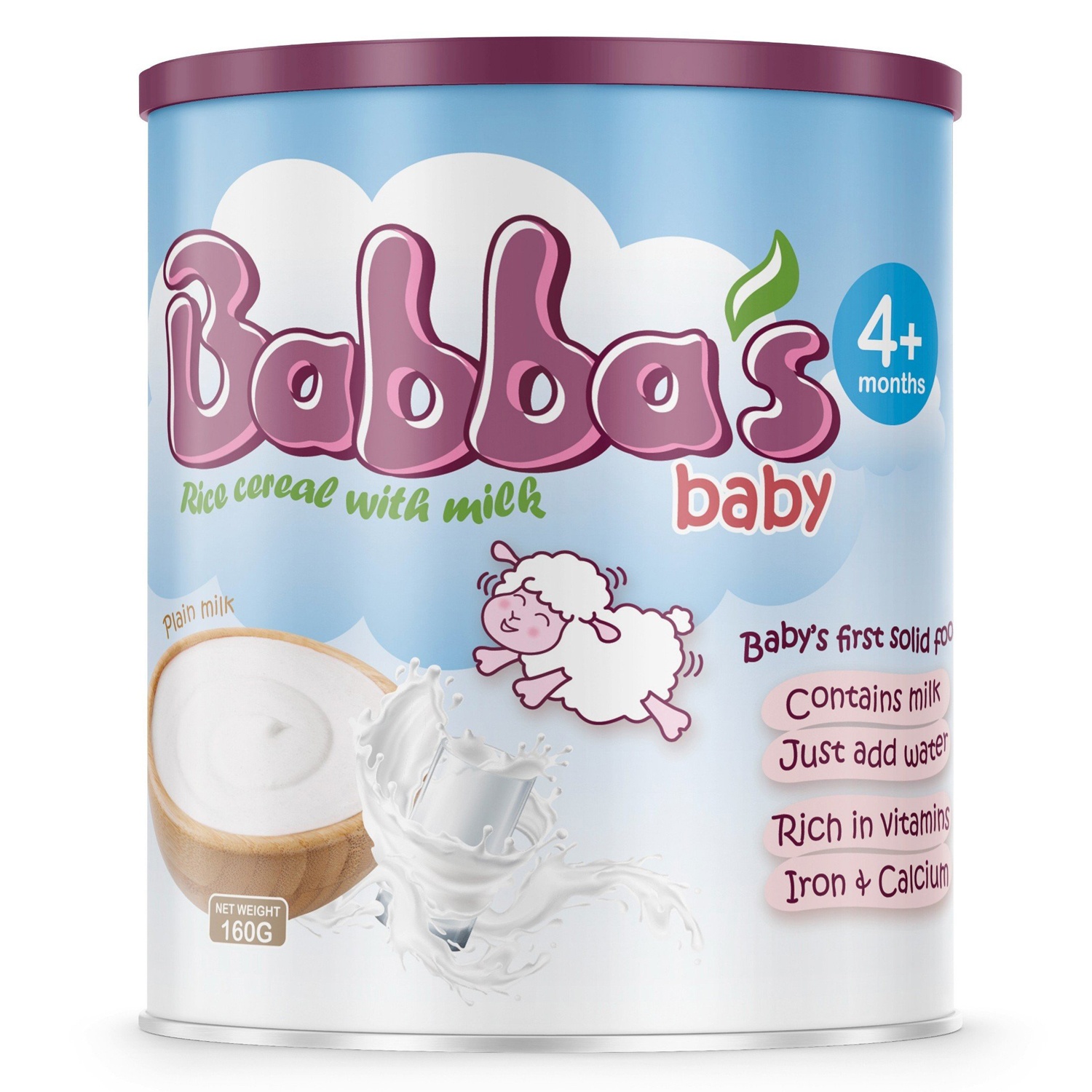 Bột ăn dặm Babba's Baby vị gạo sữa dành cho bé 4M+ hình 1