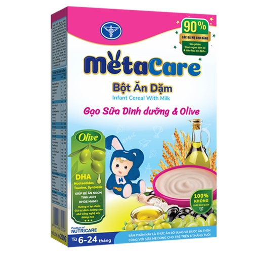 Bột ăn dặm Metacare gạo sữa dinh dưỡng & Olive 200g  hình 1