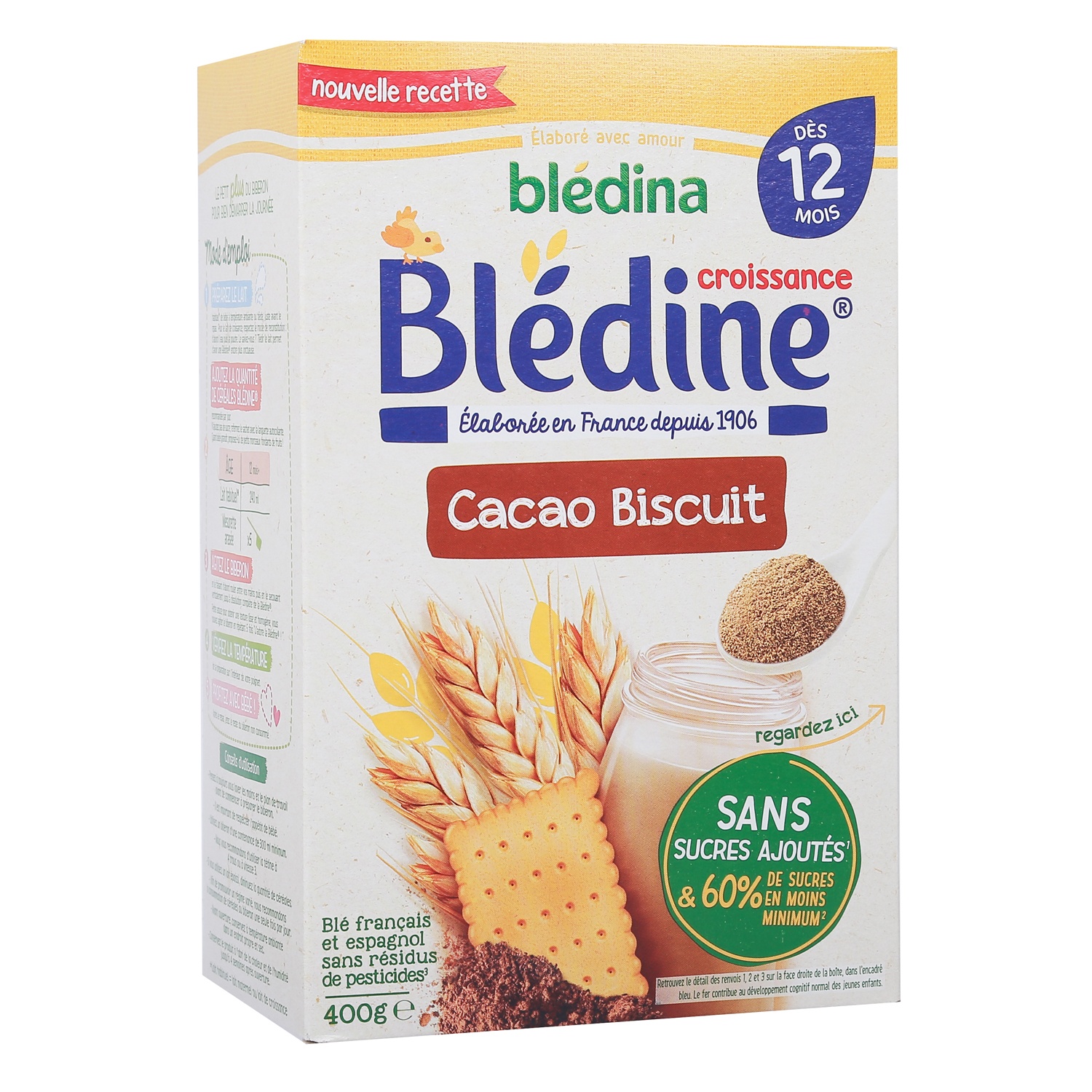 Bột lắc sữa Bledina vị Choco bích quy 400g dành cho bé từ 12 tháng hình 1