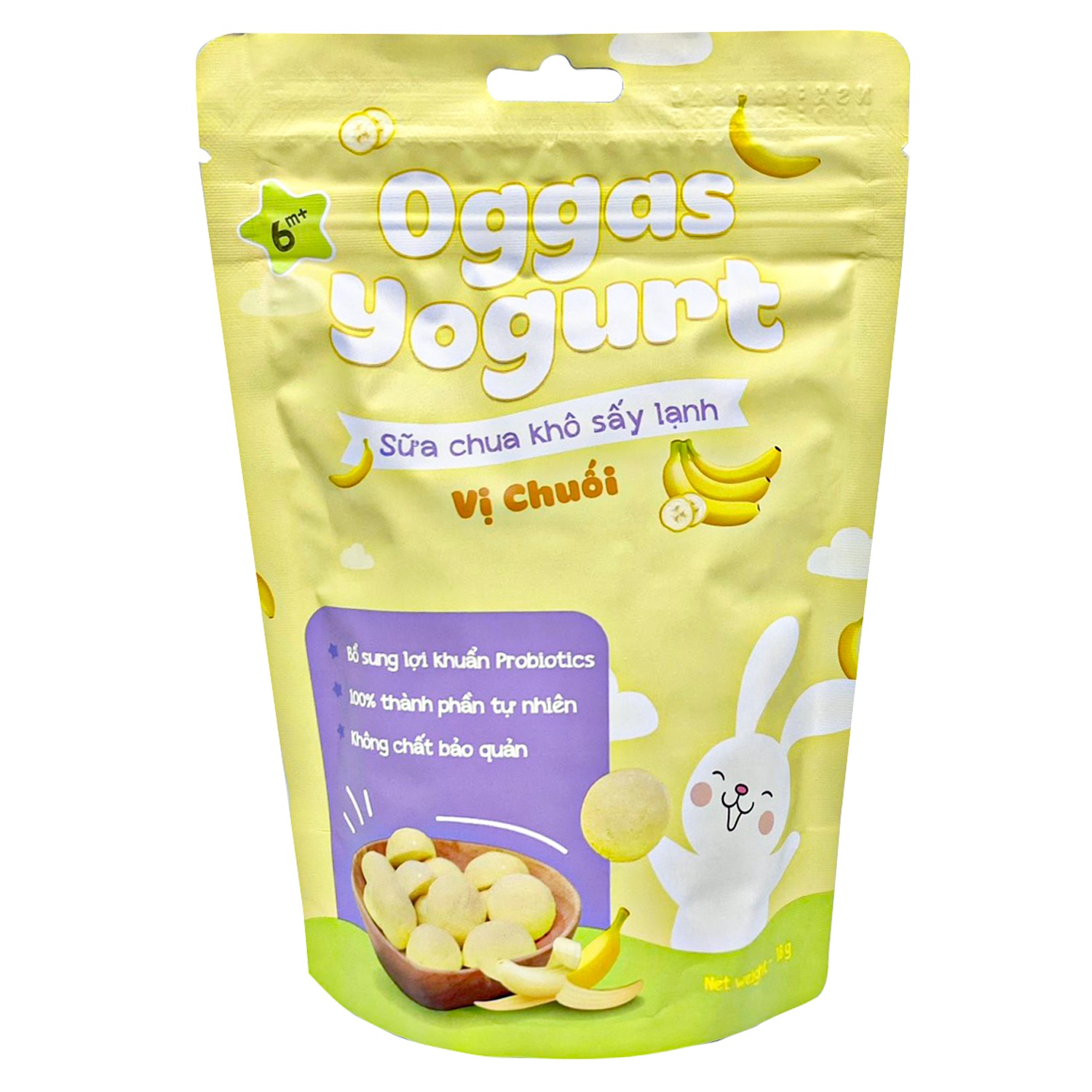 Sữa chua khô sấy lạnh Oggas Yogurt vị chuối 18g hình 1