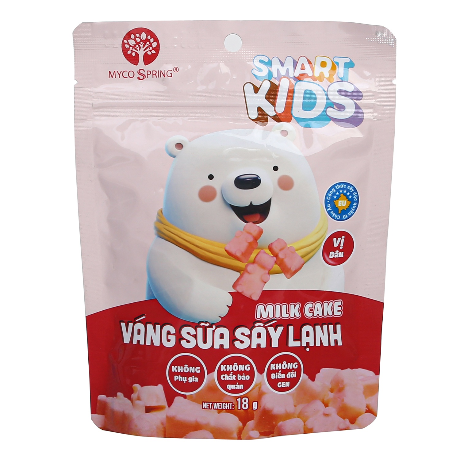 Váng sữa sấy lạnh Smart Kids vị dâu 18g ( 8M+) hình 1