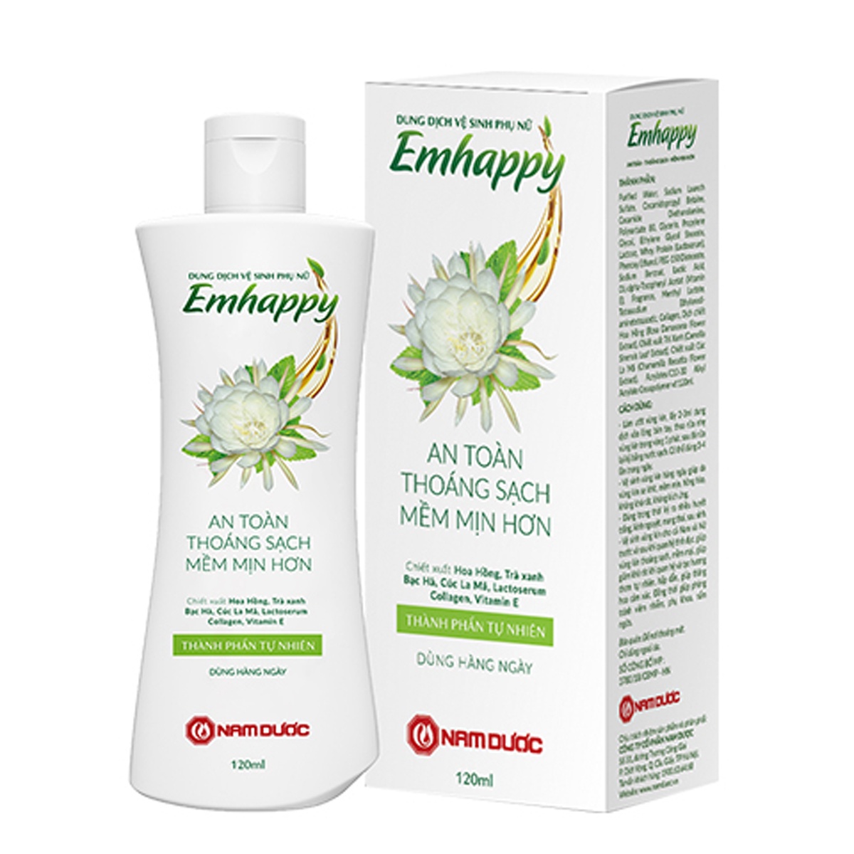 Dung dịch vệ sinh phụ nữ Emhappy New thảo dược hương Hoa Quỳnh (120ml) hình 1