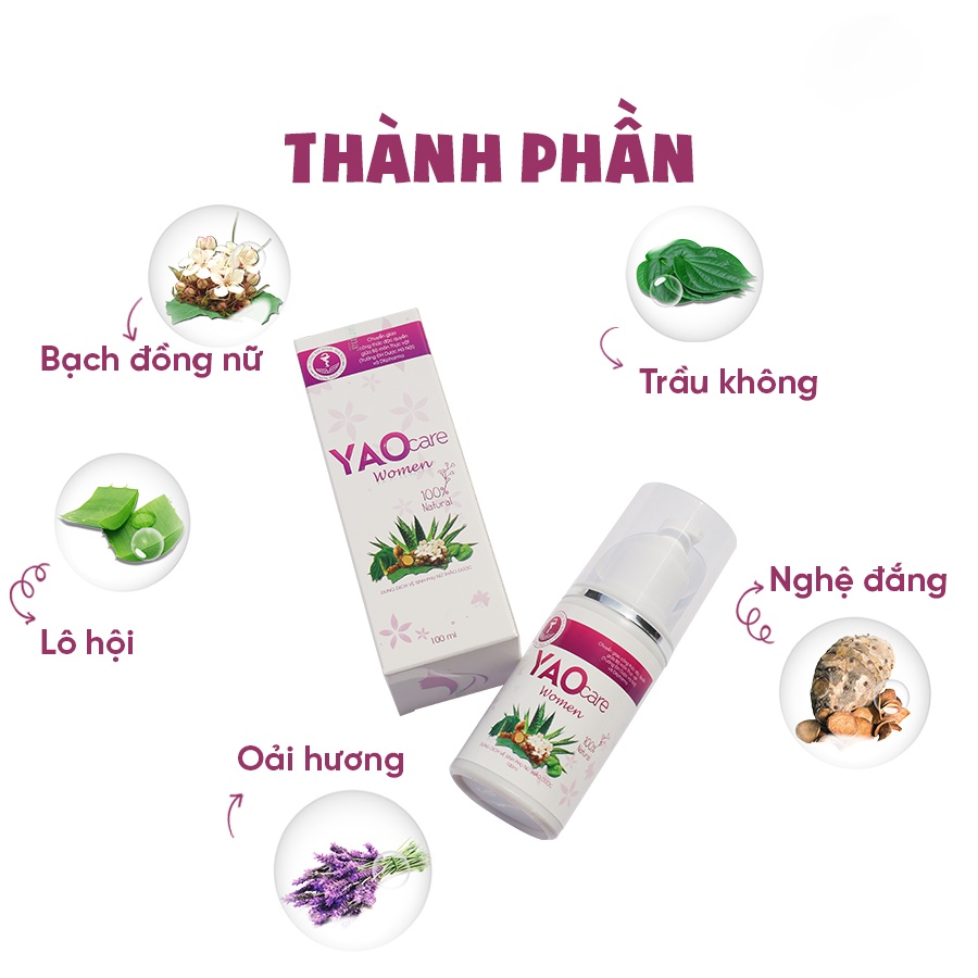 Dung dịch vệ sinh phụ nữ Yaocare Women 100ml hình 4