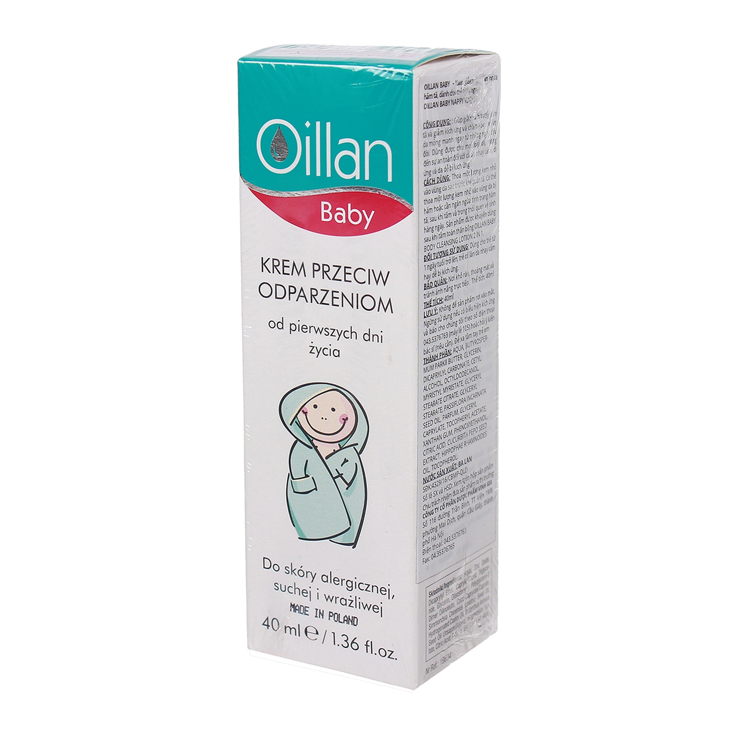 Kem trị hăm Oillan Baby 40ml 9604  hình 2