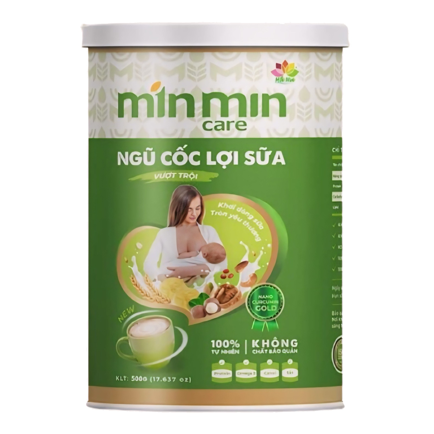 Bột ngũ cốc lợi sữa Min Min 500g hình 1
