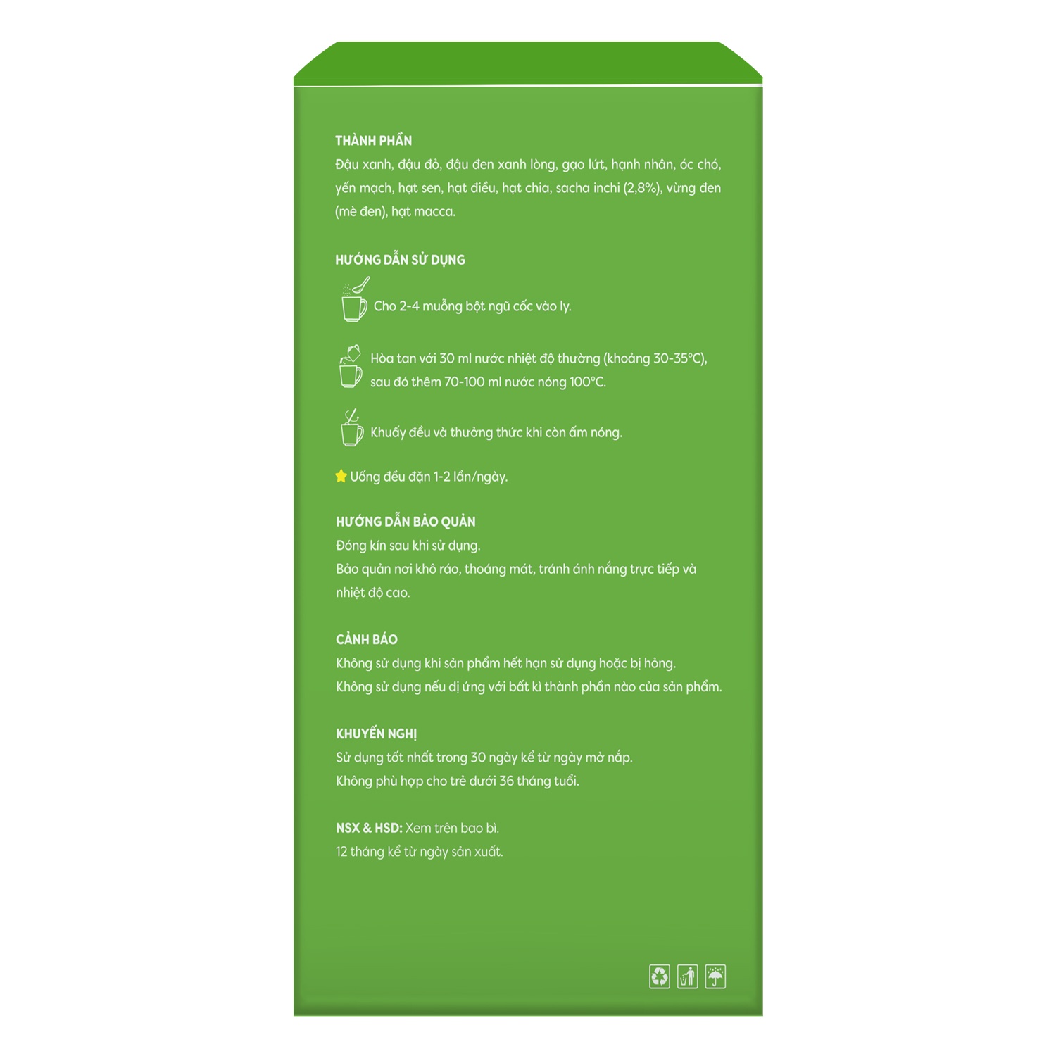 Hướng dẫn sử dụng ngũ cốc mẹ bầu Anpaso 500g