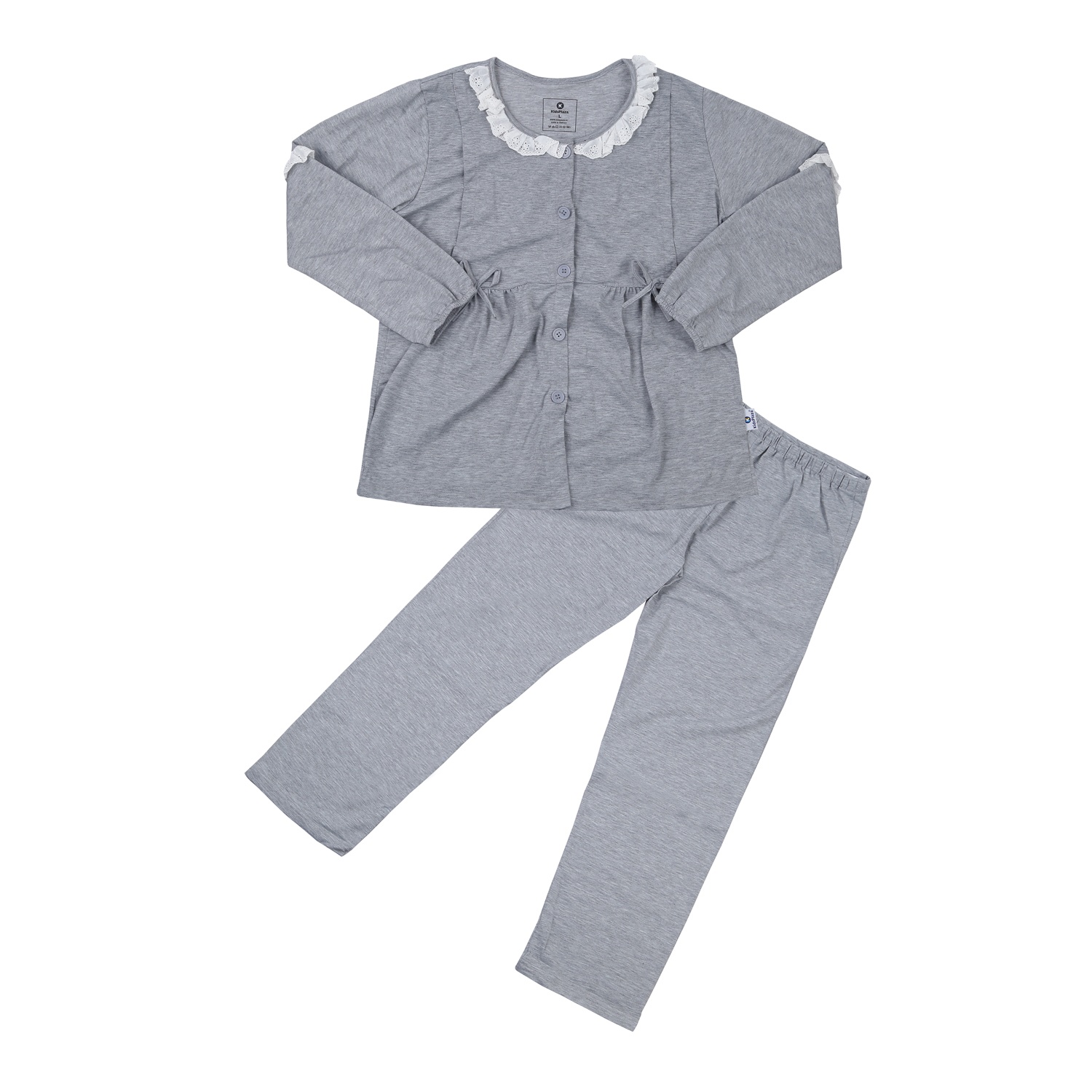 Bộ quần áo cho mẹ sau sinh KidsPlaza có ren TM23 (Xám) hình 1