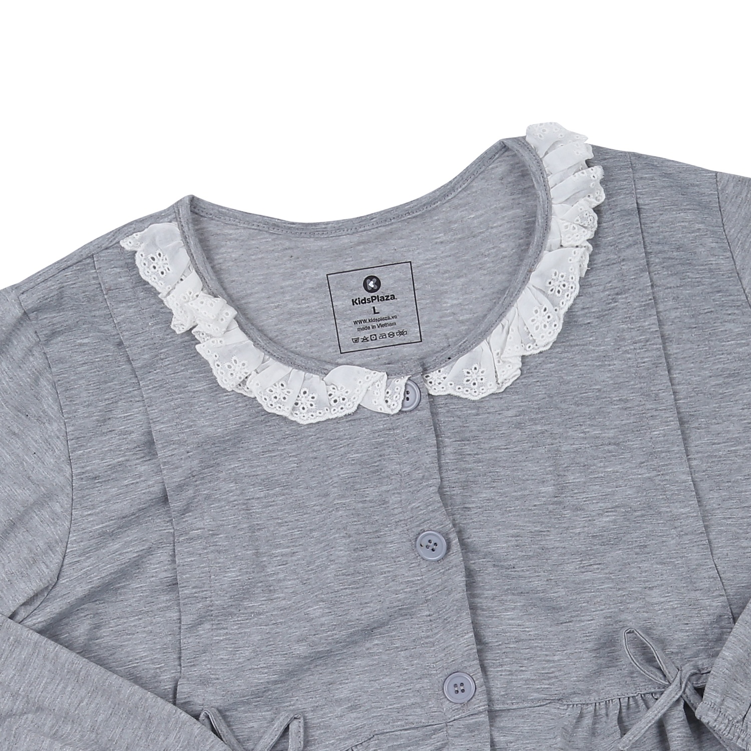 Bộ quần áo cho mẹ sau sinh KidsPlaza có ren TM23 (Xám) hình 5