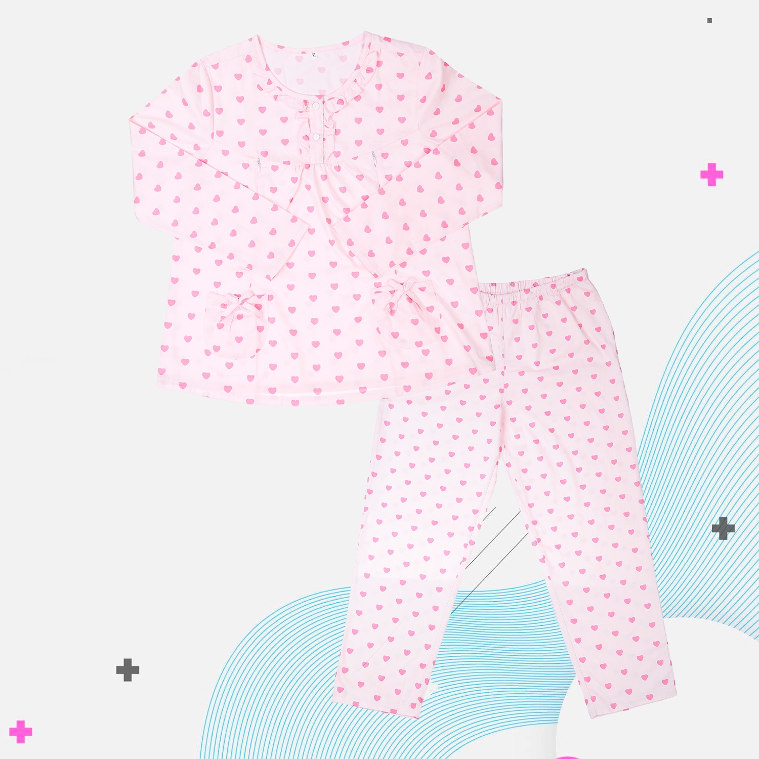 Bộ quần áo sau sinh in hoạ tiết M18 hình 1