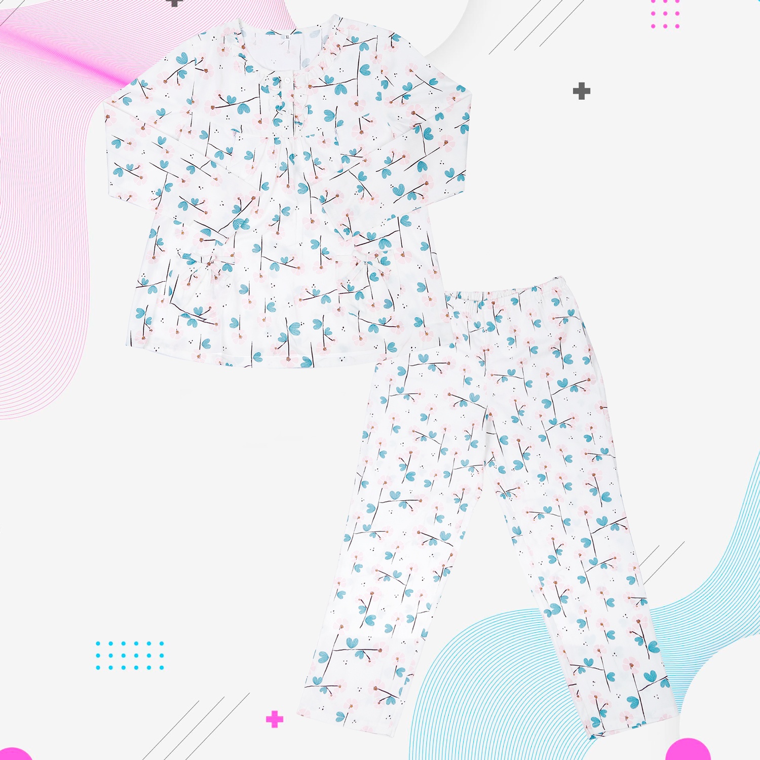 Bộ quần áo sau sinh in hoạ tiết M18 hình 6