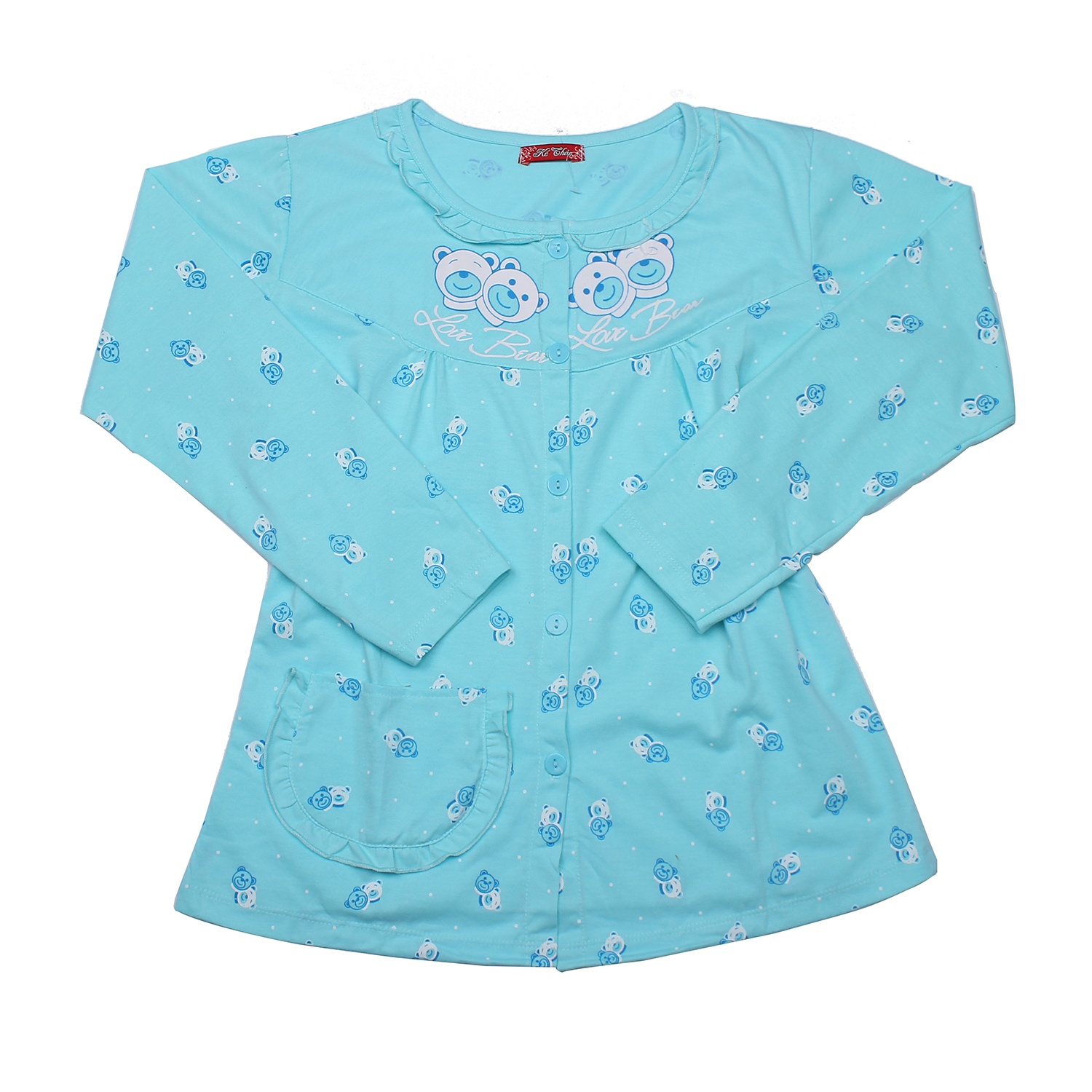 Bộ quần áo sau sinh cho mẹ cúc giữa cổ bèo hình 1