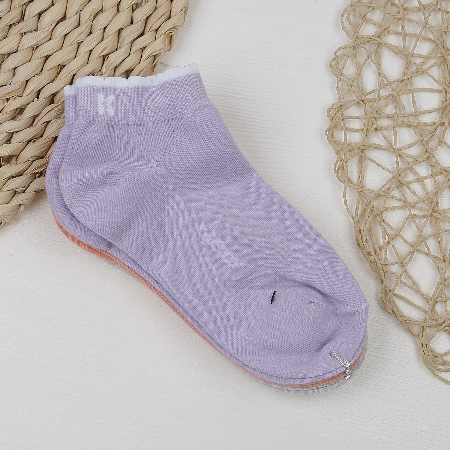 Set 3 tất cho mẹ KidsPlaza chữ K DK23D (Cam-tím-ghi) hình 3