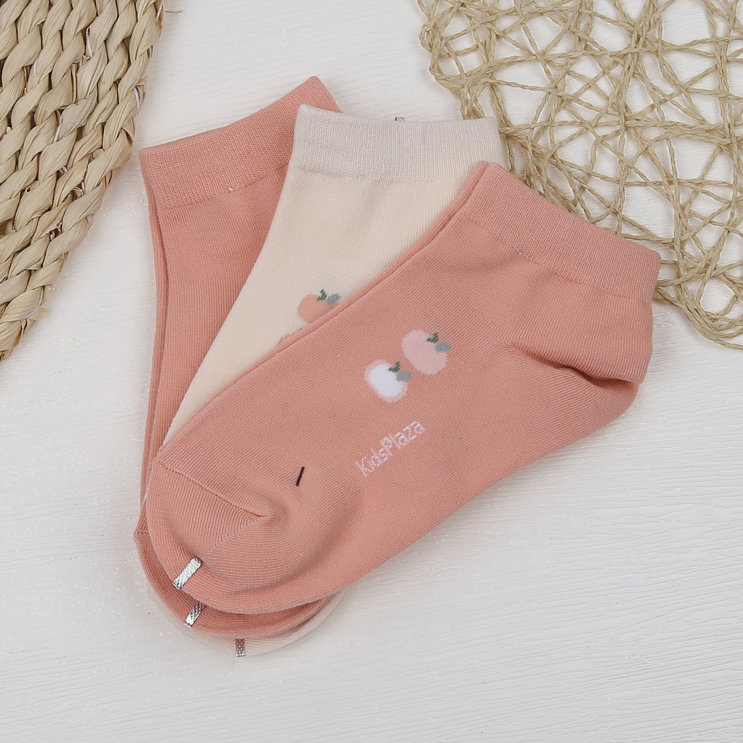 Set 3 tất cho mẹ KidsPlaza in quả DK23D (Hồng be)