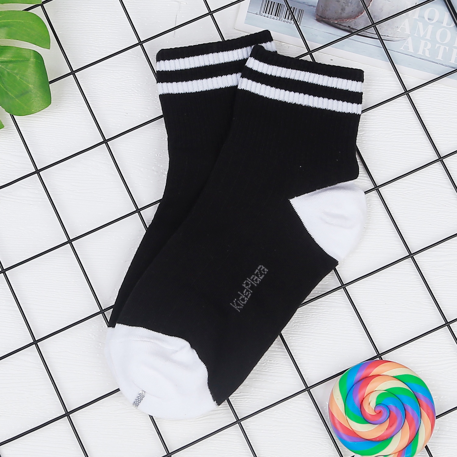 Set 3 tất cho mẹ KidsPlaza KW1 DK22 (xanh-đen-hồng) hình 2