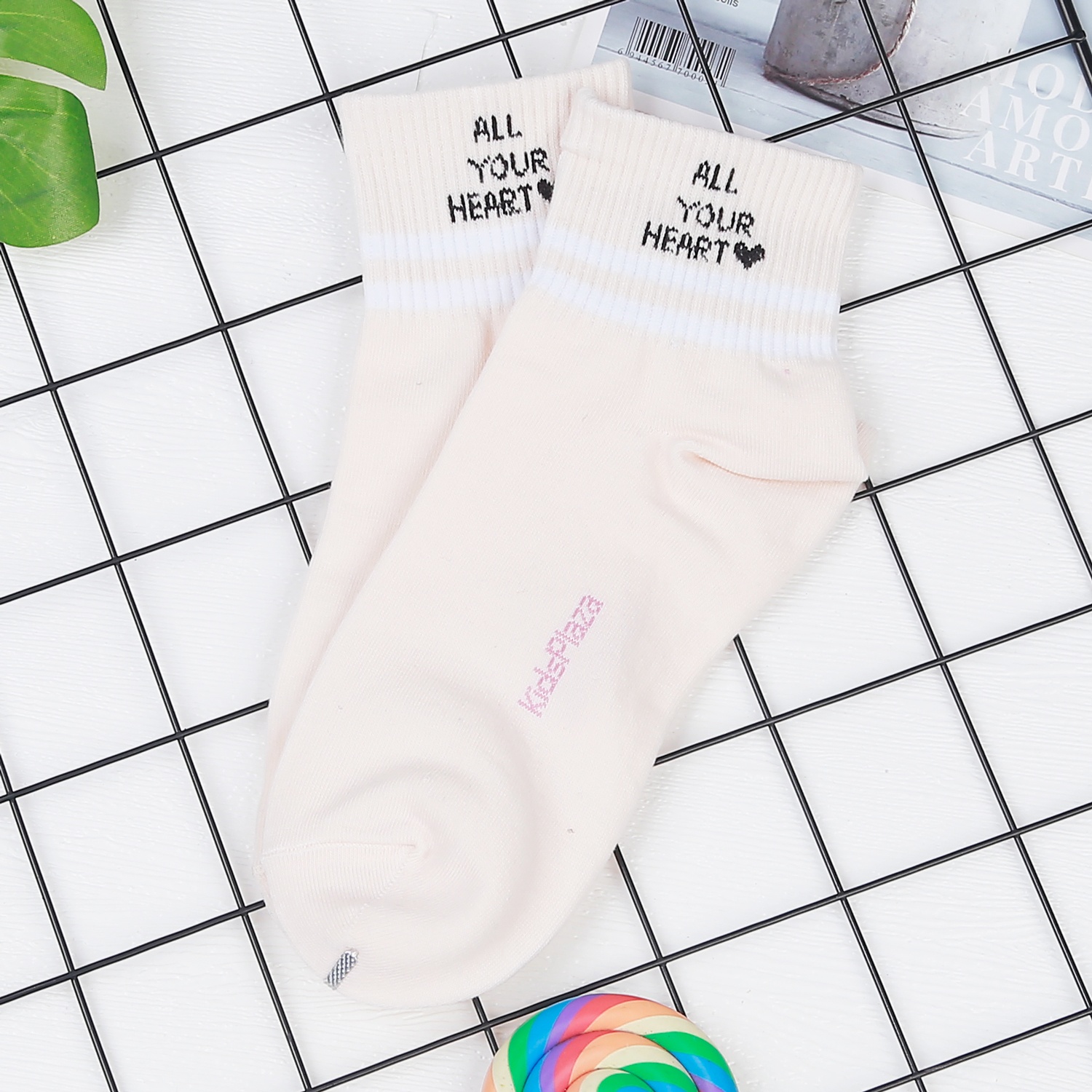 Set 3 tất cho mẹ KidsPlaza KW2 DK22 (xanh-be-xám) hình 2