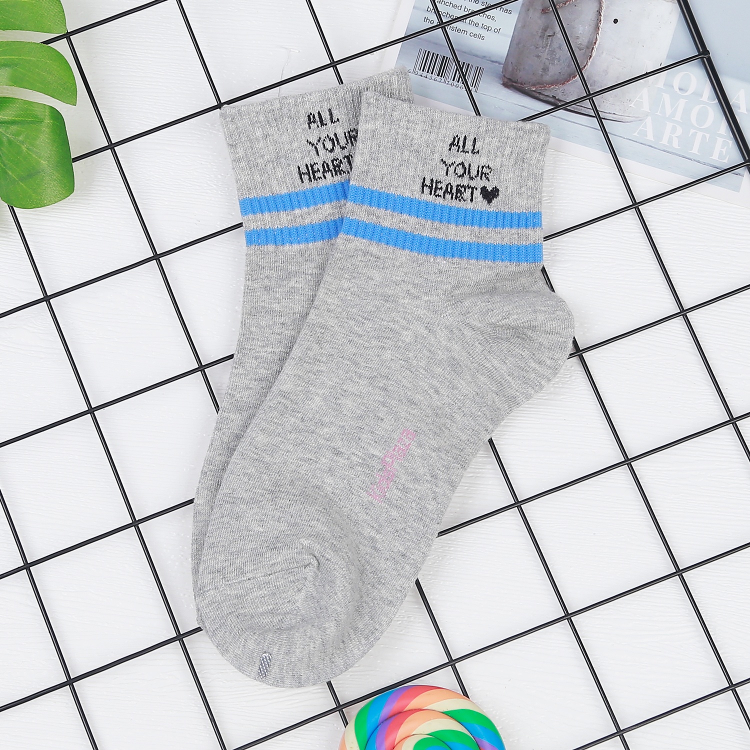 Set 3 tất cho mẹ KidsPlaza KW2 DK22 (xanh-be-xám) hình 4