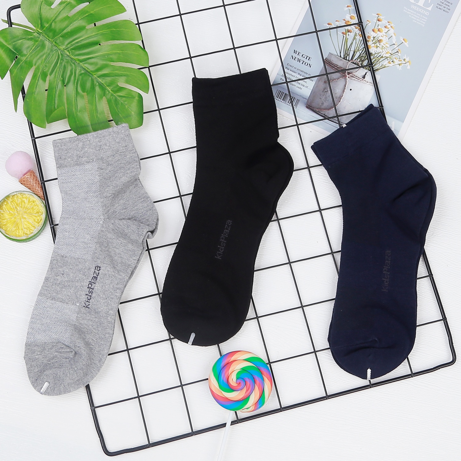 Set 3 tất nam KidsPlaza KN02 DK22 (xanh-xám-đen) hình 1