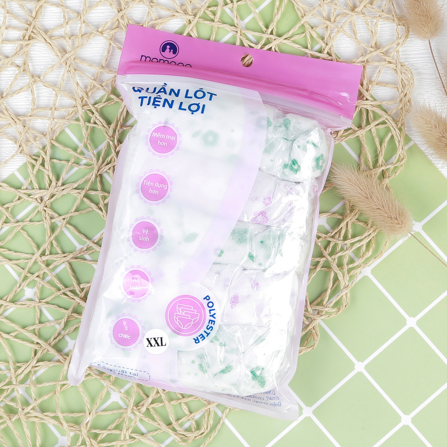 Set 5 quần lót tiện lợi Mamago PP size XXL hình 1