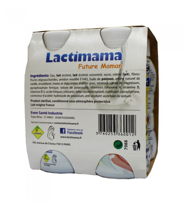 Sữa bầu Lactimama - Pháp vị vani 200ml hình 3