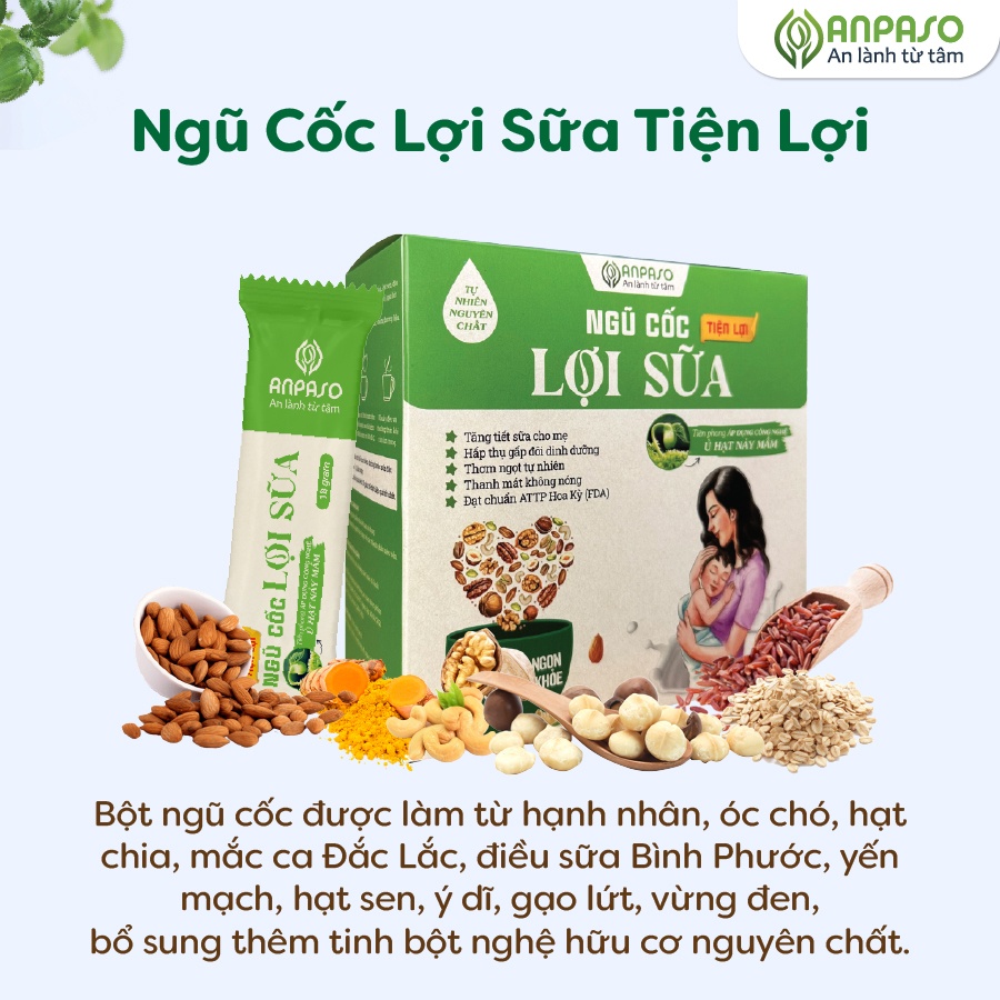 Ngũ cốc lợi sữa Anpaso hộp 450g hình 2