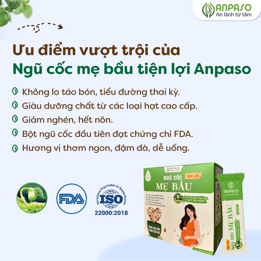 Ngũ cốc mẹ bầu Anpaso hộp 450g hình 3