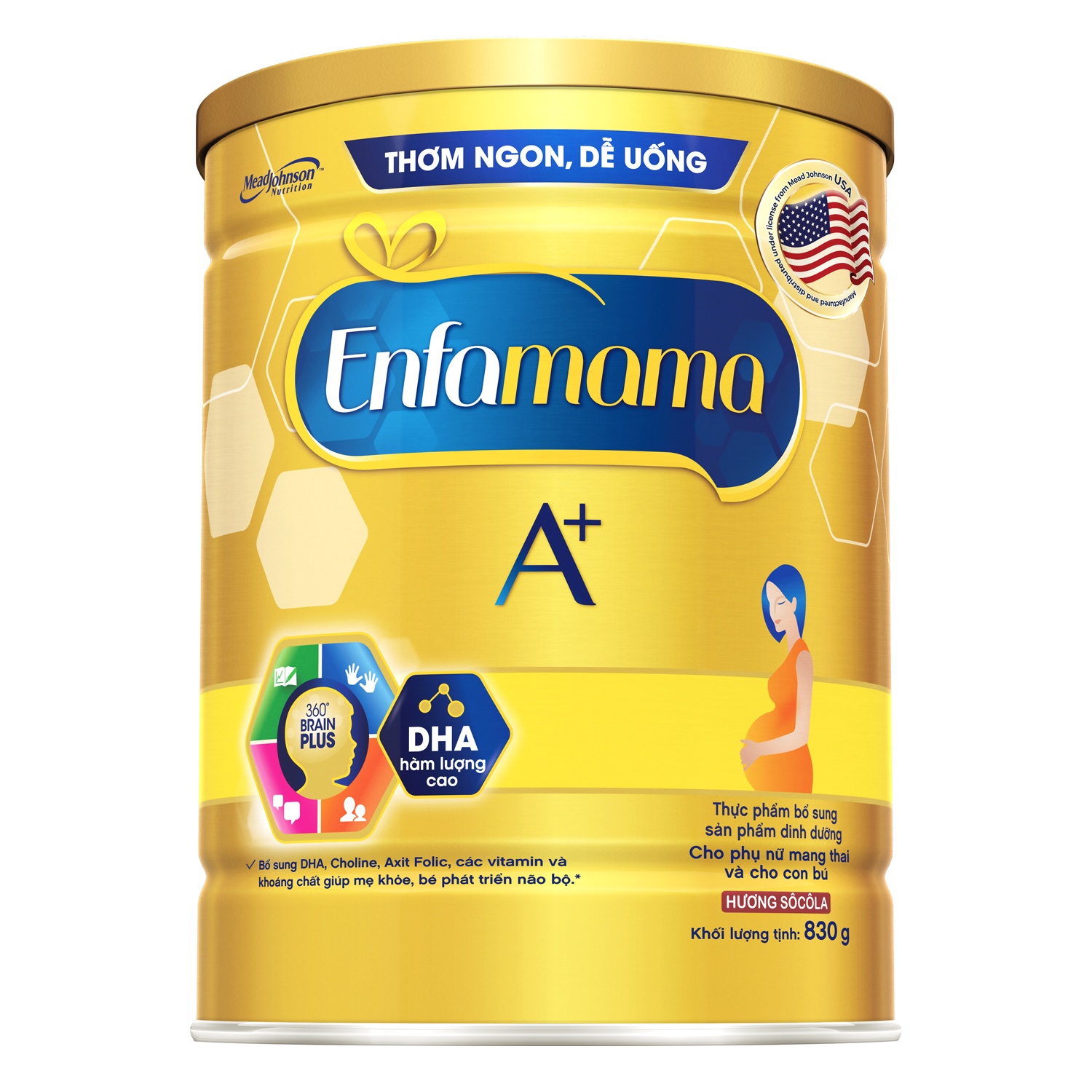Sữa bầu cho mẹ Enfamama A+ Chocolate 830g hình 1