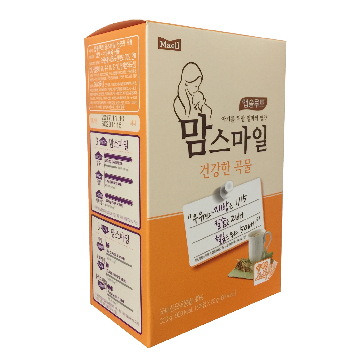 Sữa bầu Mom Smile dạng thanh vị ngũ cốc hình 1