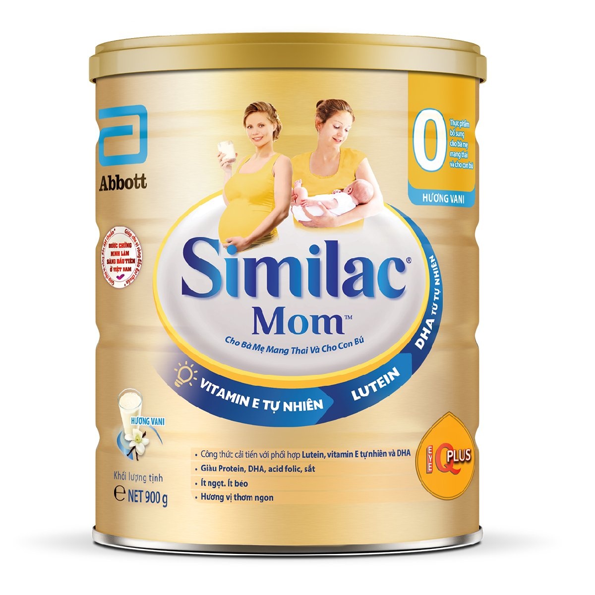 Sữa bầu Similac Mom IQ Plus hộp 900g hương vani hình 1