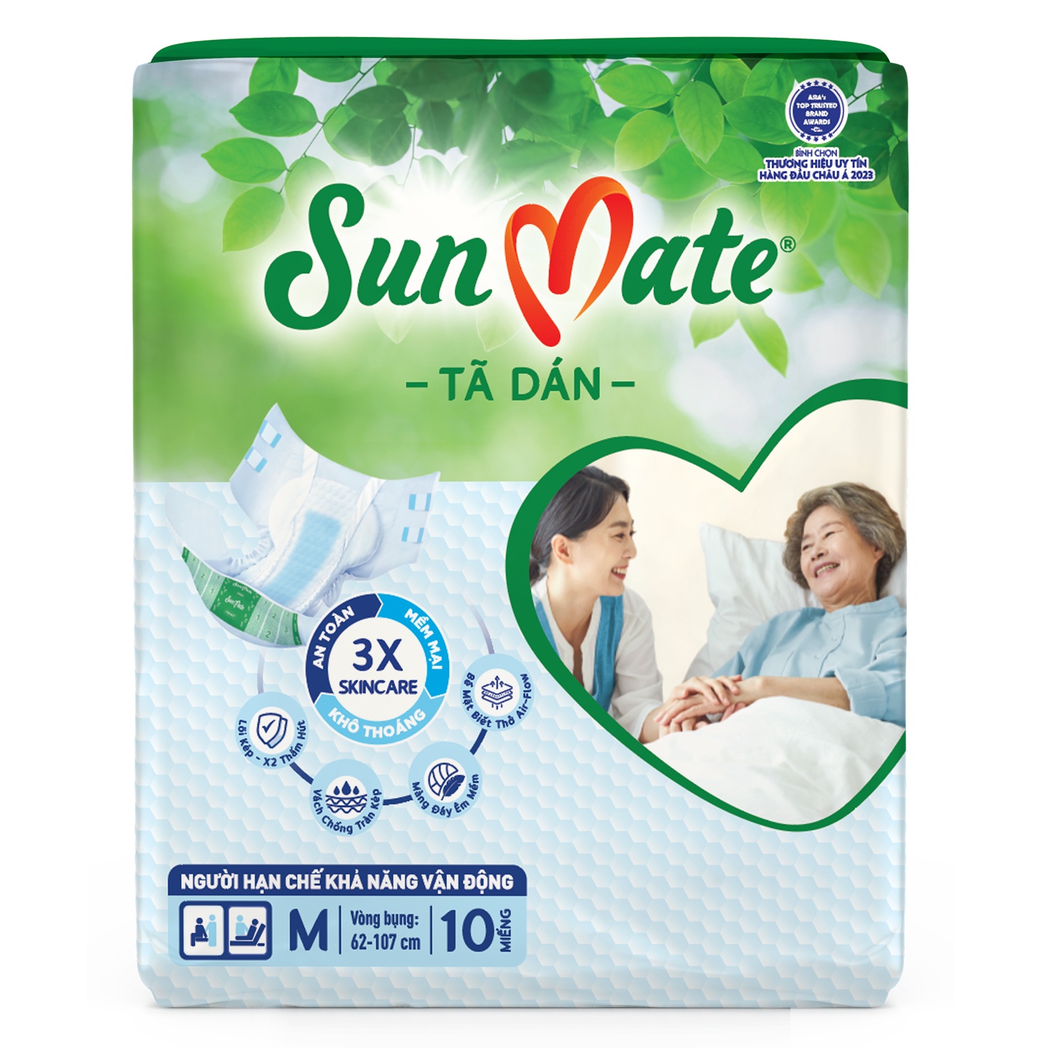  Bỉm - Tã dán người lớn Sunmate size M 10 miếng