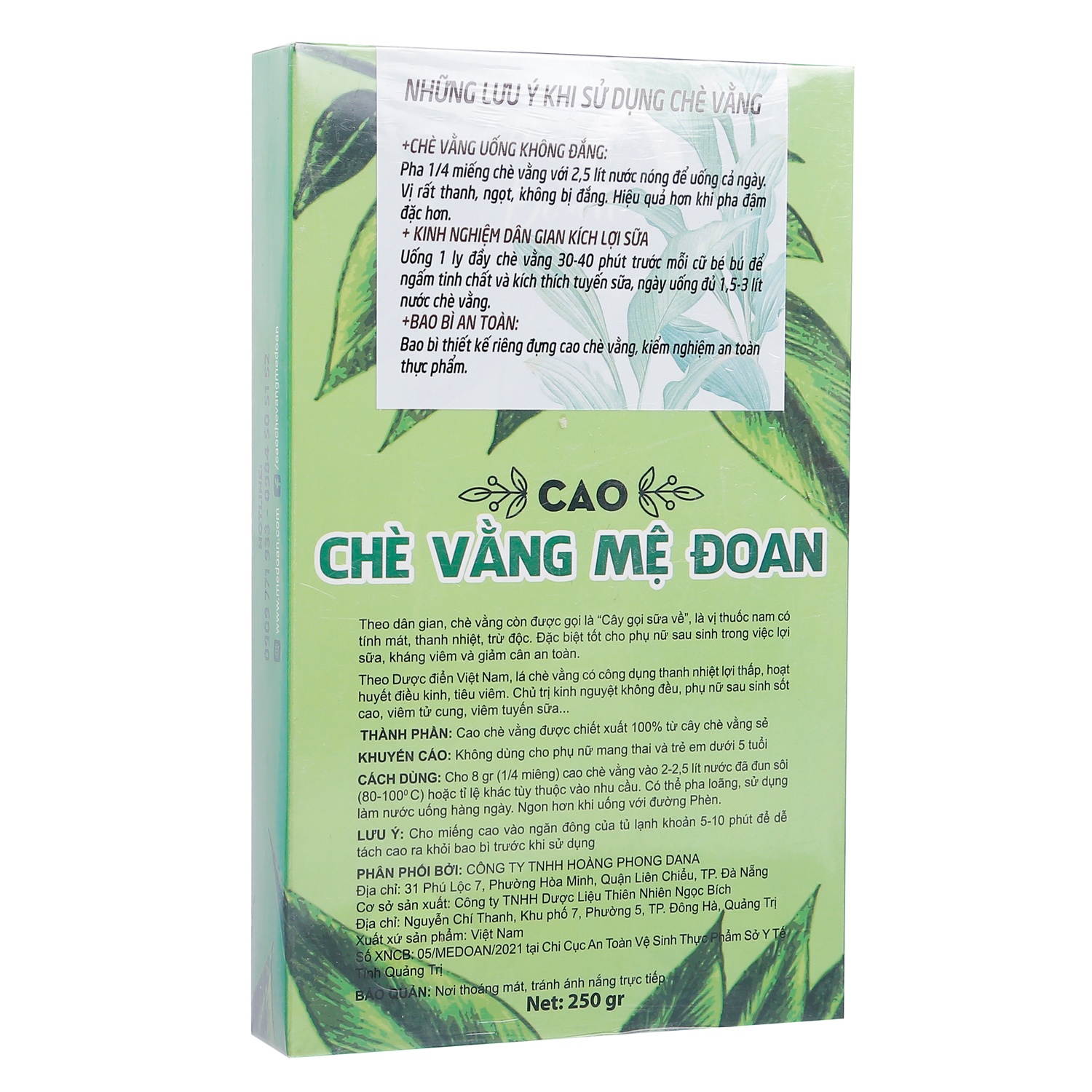 Cao chè vằng Mệ Đoan 250g hình 2