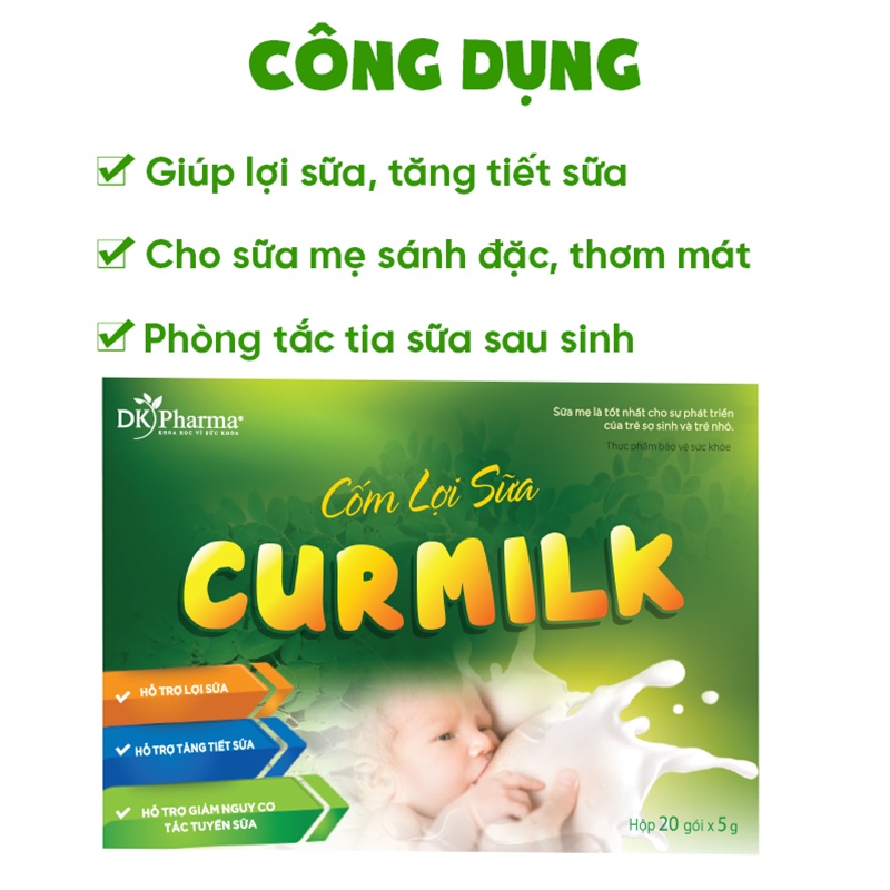 Cốm lợi sữa Curmilk 20 gói hình 3