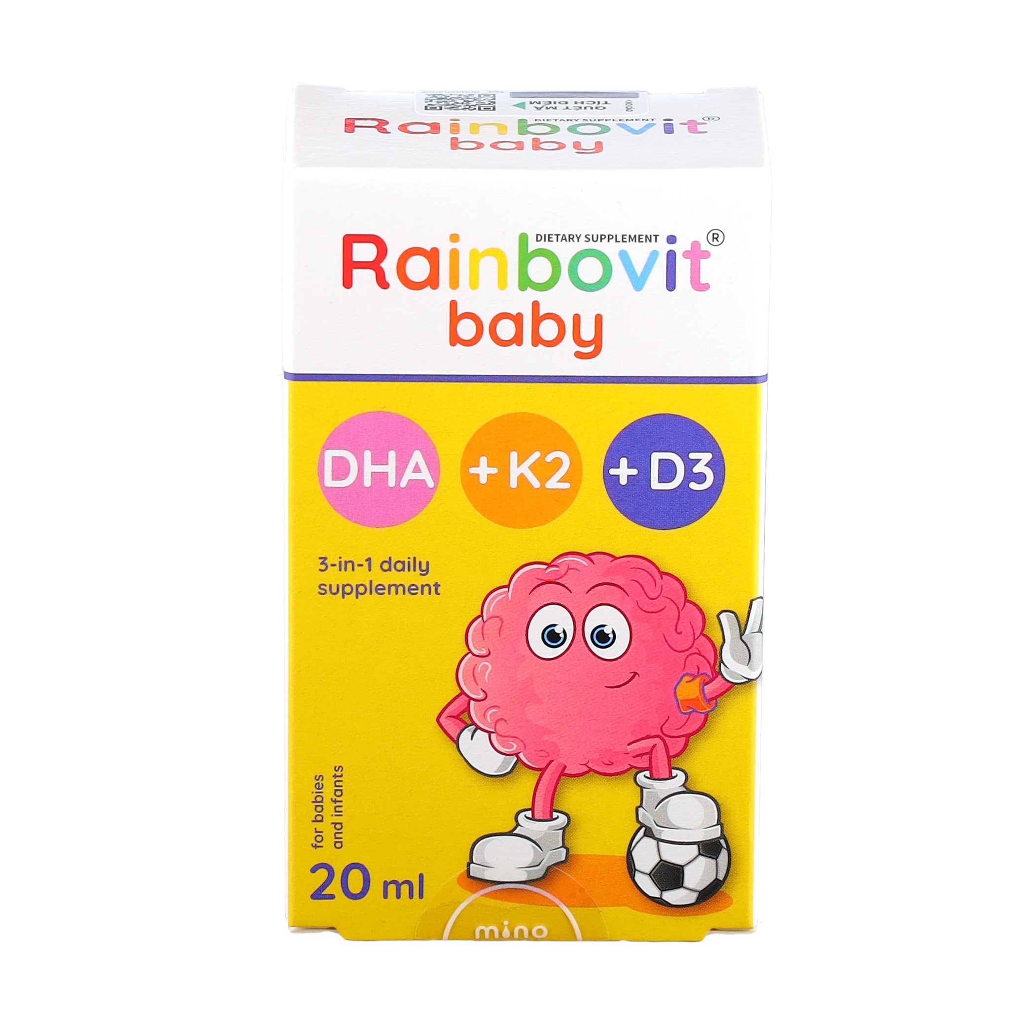 Thực phẩm bảo vệ sức khỏe Rainbovit Baby DHA+K2+D3 20ml hình 1