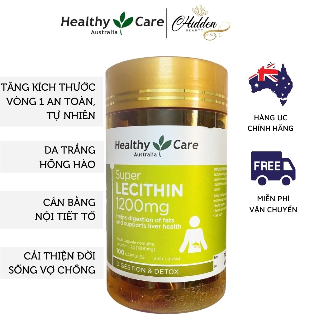 Mầm đậu nành Healthy Care Lecithin 1200mg hình 2