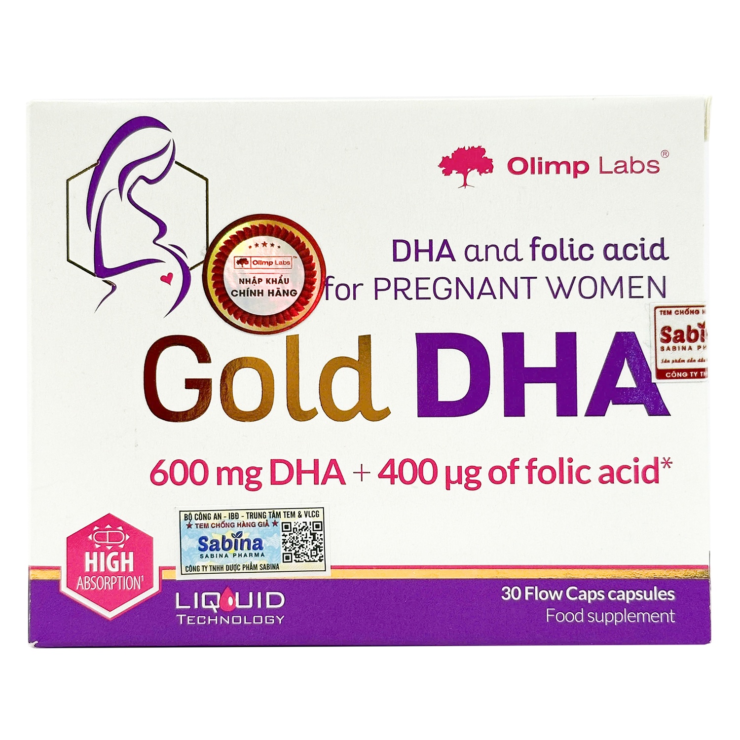 Thực phẩm bảo vệ sức khỏe Gold DHA bổ sung DHA cho bà bầu (30 viên) hình 1