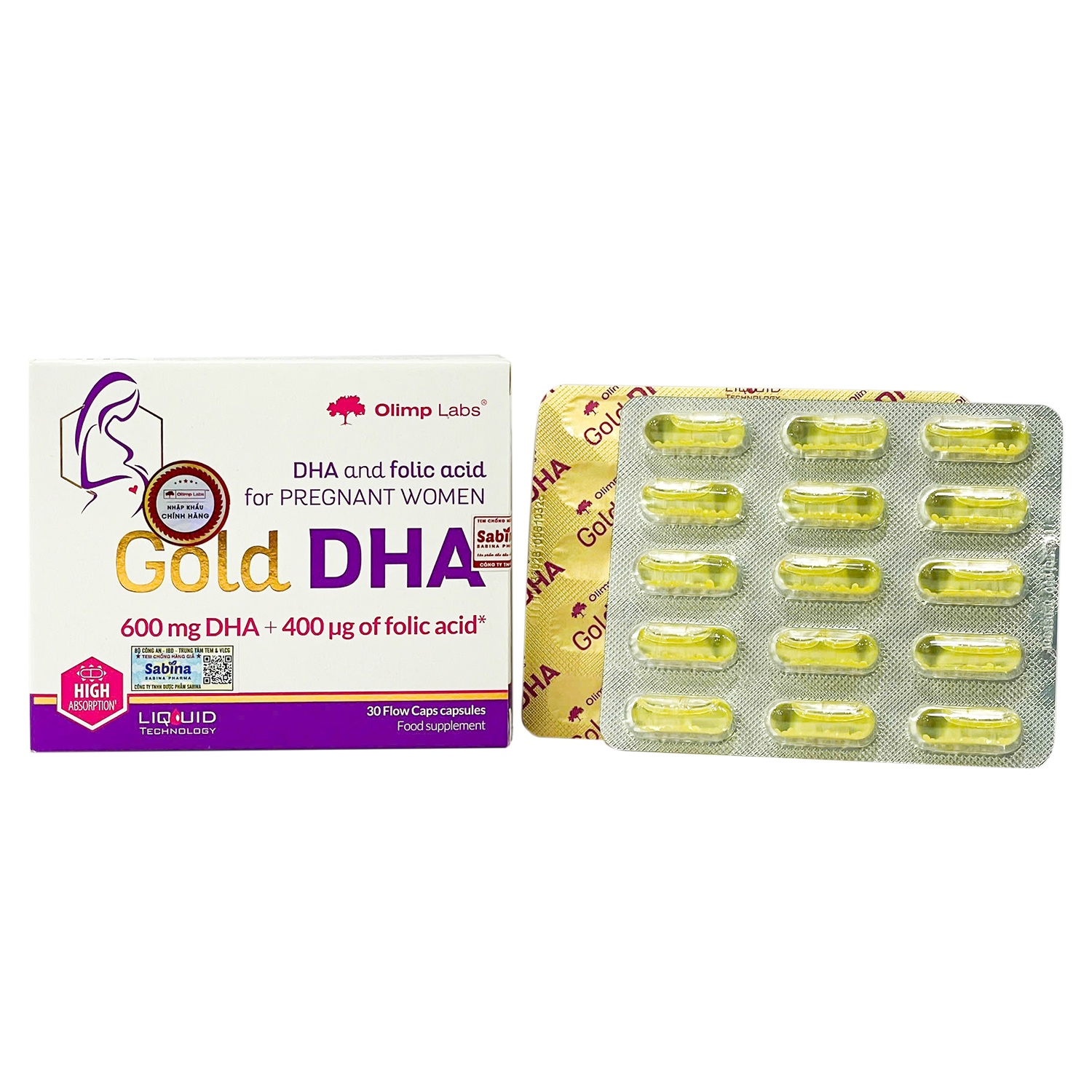 Thực phẩm bảo vệ sức khỏe Gold DHA bổ sung DHA cho bà bầu (30 viên) hình 2